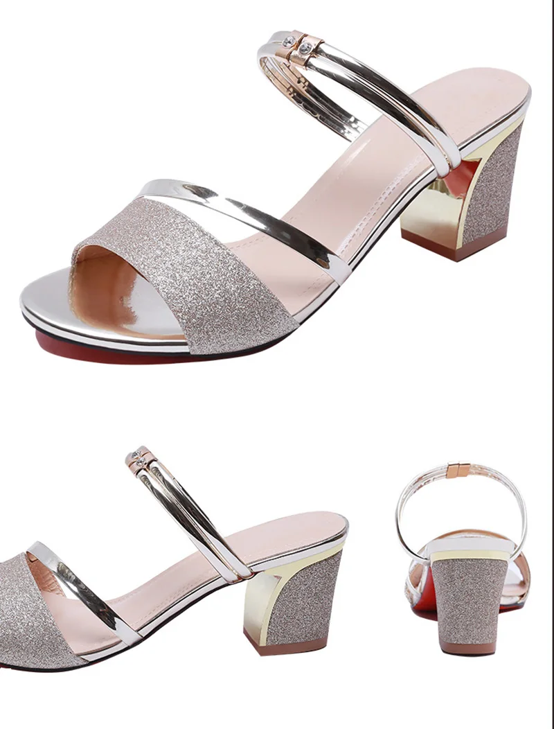 Босоножки на высоком каблуке; женская обувь с открытым носком; женские босоножки на квадратном каблуке; коллекция года; Летняя обувь; модная женская обувь на каблуке 6 см; A645