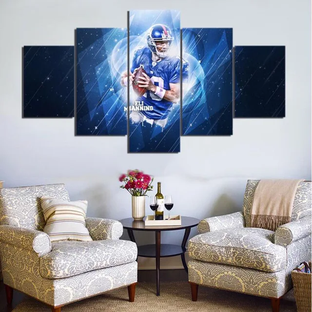 Нью-йоркские Гиганты Команда Мэннинг 5 Шт. HD Холст Картины Искусства Стены