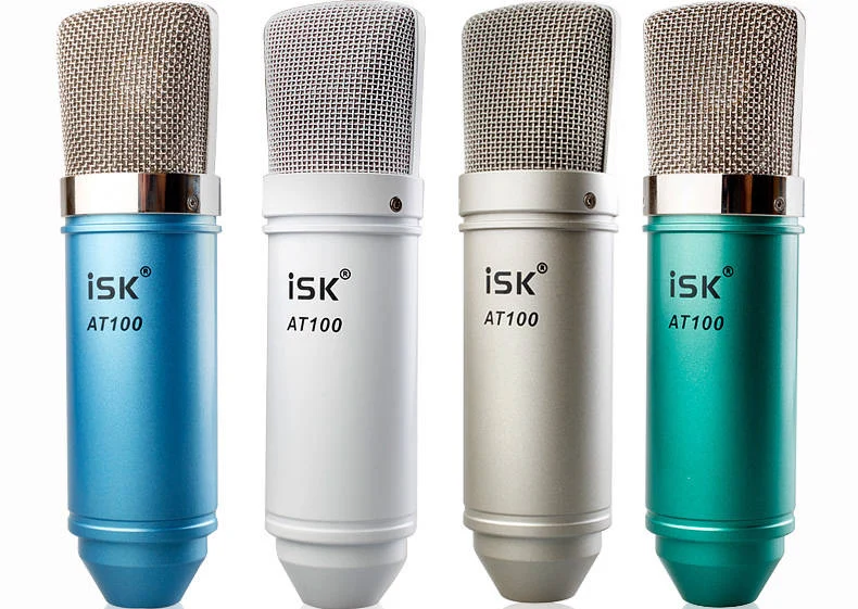 Конденсаторный кардиоидный микрофон ISK AT100 Студийный для компьютера с