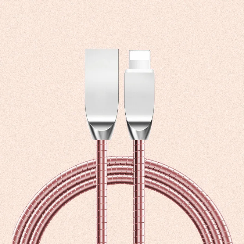 Металлический кабель USB для передачи данных и зарядки 1 м iPhone 6 S 7 8 Plus X XR XS Max 5 5S 5C SE