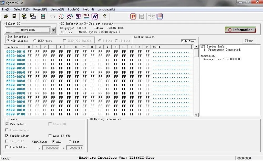 Программатор Minipro USB TL866II + 25 шт. разъемов адаптера SOP8 Зажим IC clamp Bios Flash EPROM