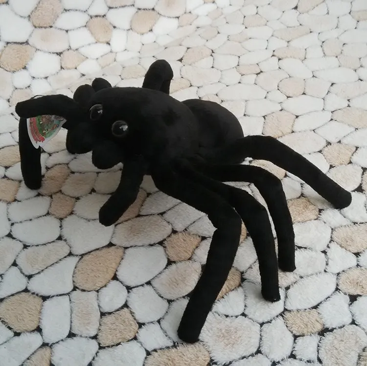 Игрушка плюшевая паук-кукла черная креативная 30 см | Игрушки и хобби