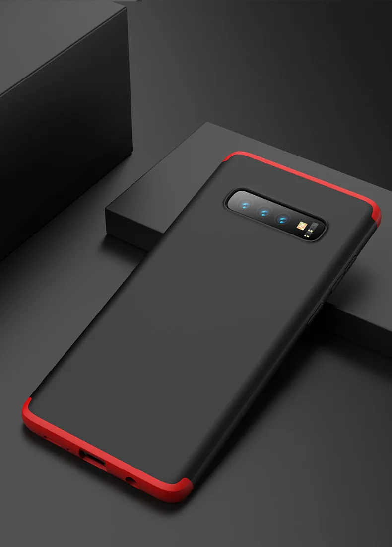 For Samsung s6 s7 s8 s9 s10 plus case GKK 360 Full Protection Hard Hybrid PC 3 In 1 Design Matte Cover shockproof Anti-fall |