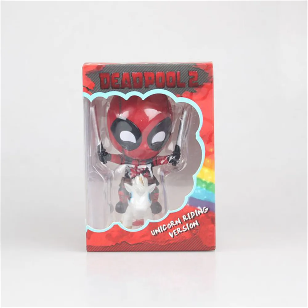 POPS Marvels Deadpool Q Edition Shake Head Action Figure Ride два ножа ручная Коллекционная модель игрушка