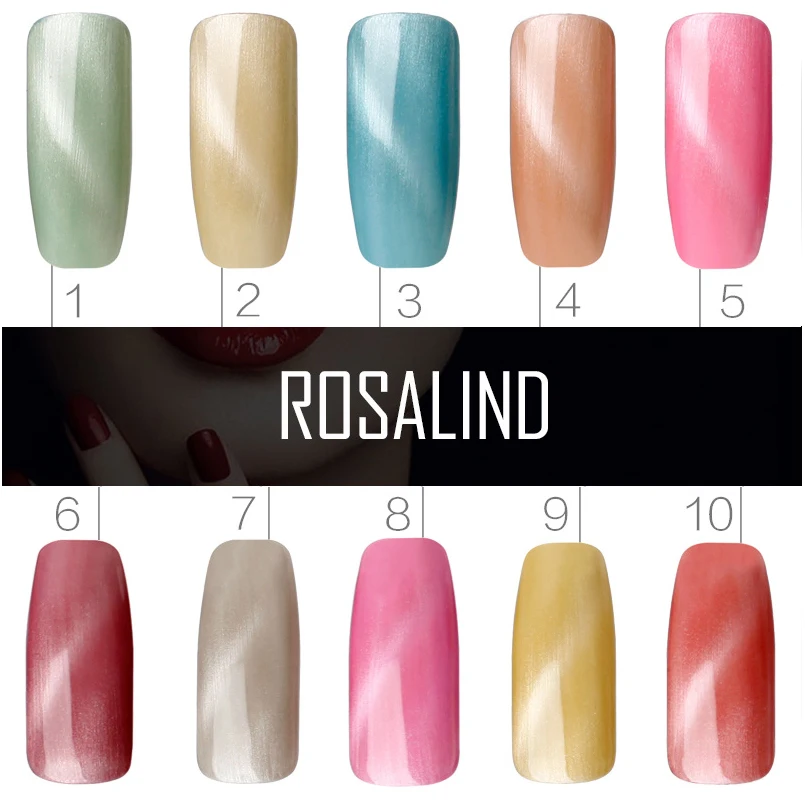 Rosalind 3D Cat Eye Nail Gel 15 Colors Polish Manicure Semi Permanent Varnish UV LED Lacquer | Красота и здоровье
