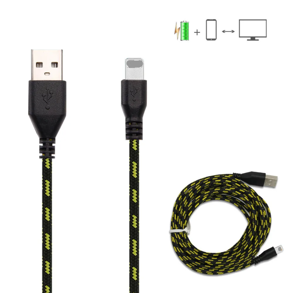 Горячий продавать 10 шт./лот плетеный ткань 1 m usb шнура данных и синхронизации