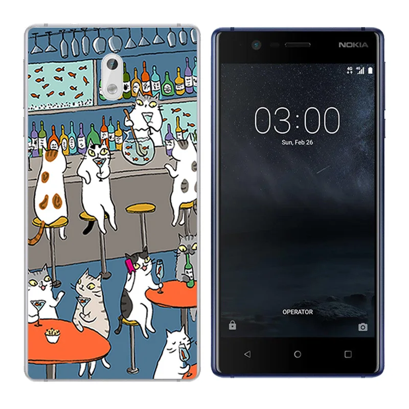 Мягкий ТПУ для Nokia 3 чехол Nokia3 Силиконовая задняя крышка Pine Чехлы телефона с