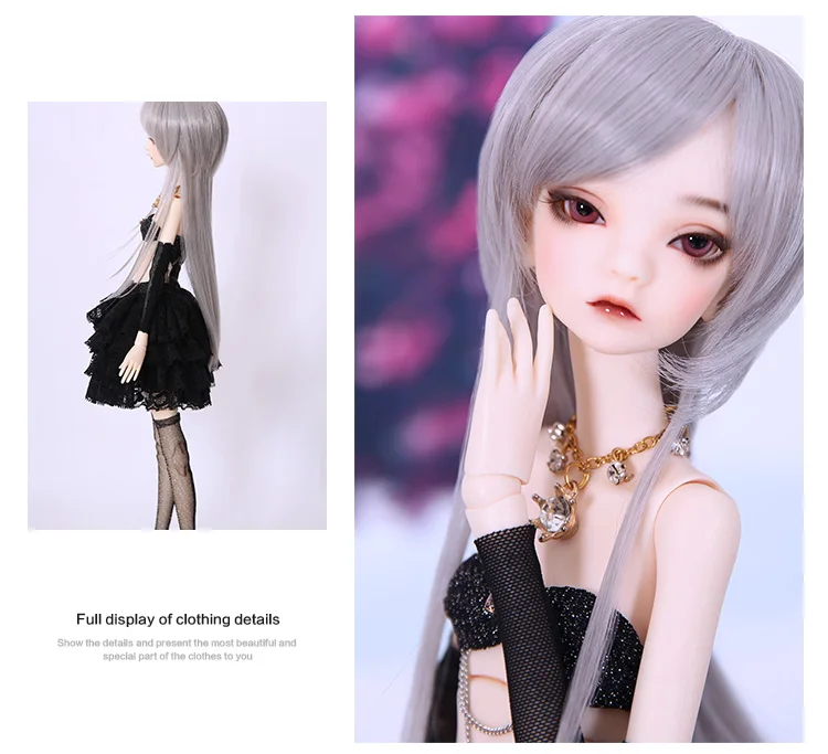 BJD одежда 1/4 Кукла тело для MSD женский Девушка черное платье YF4 до 365 для DC аксессуары для игрушечной куклы