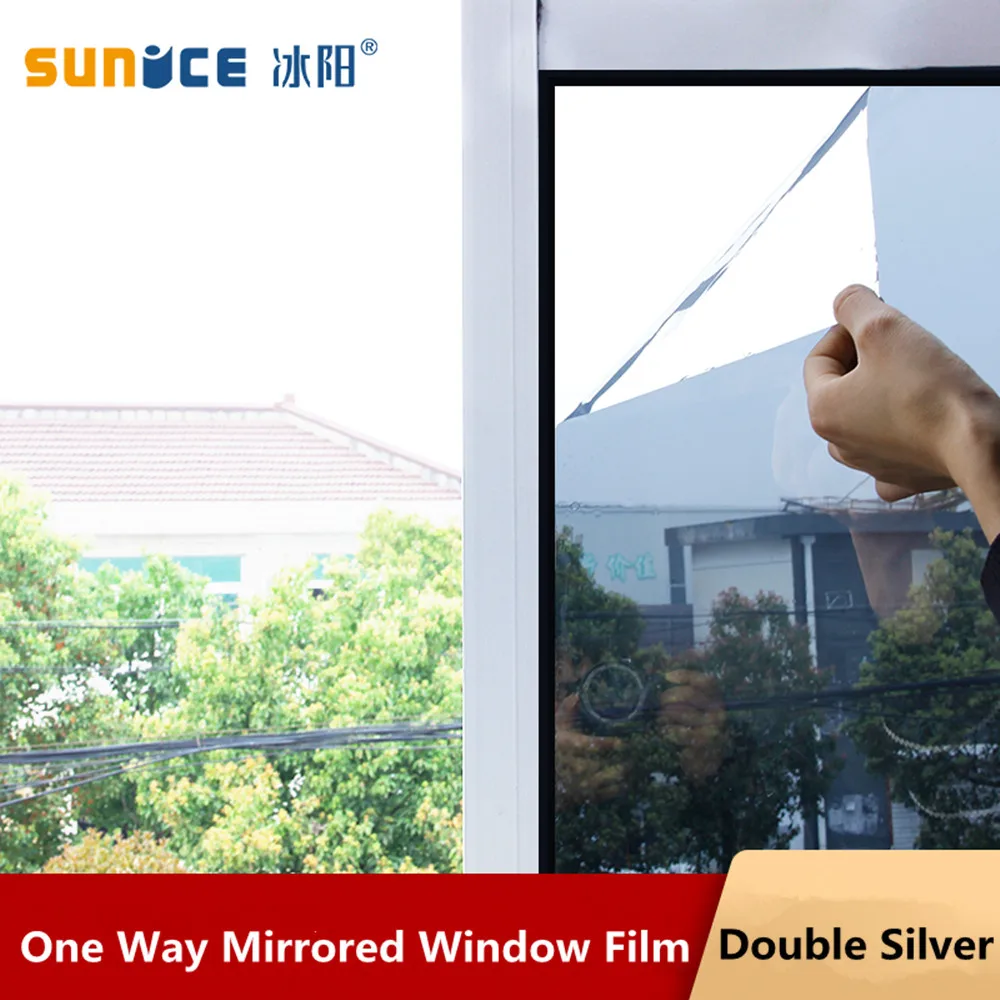 SUNICE наклейка на оконное стекло One Way Vision зеркальная Солнцезащитная пленка VLT20 % 90%