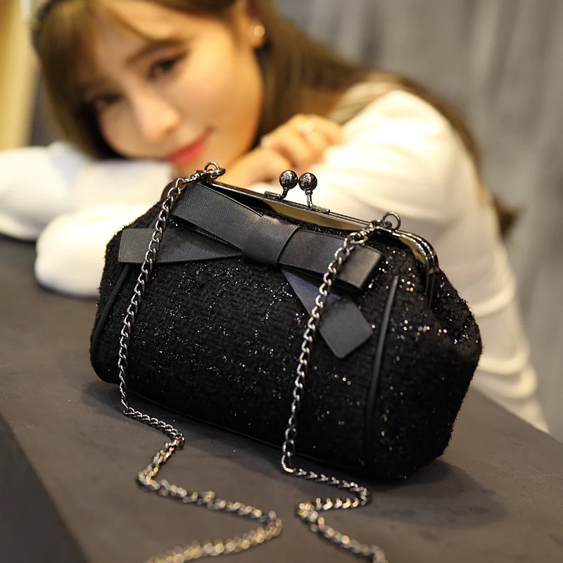 

Women's handbag autumn and winter mini bag sequins chain bag one shoulder women's bags 2022 messenger bag