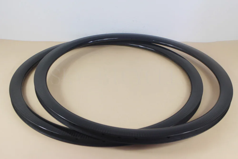 Road Disc Clincher carbon rims 24/28h 38mm deep 25mm wide 3K Twill glossy surface light CX llantas de bicicleta carbono | Спорт и