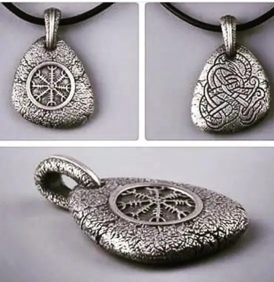landseis 10pcs viking men pendant norse Icelandic Vegvisir symbol necklace A Protection Symbol Pendant Magical Staves Compass | Украшения и