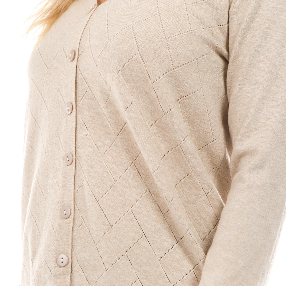Newest Girl Solid Plaid Cardigan Knitted Sweater Casual Buttons Fashion 2018 Women Long Sleeve V Neck Autumn Top |