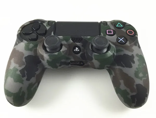 Защитный чехол для PS4 камуфляжный силиконовый резиновый с мягким рукавом и