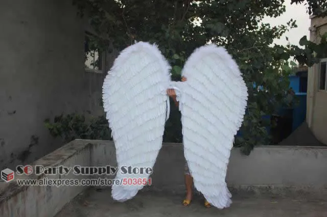 Бесплатная доставка Крылья Белого Ангела перо для ночной подиума шоу