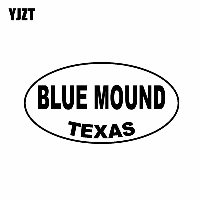 YJZT 13 7 см * 3 BLUEMOUND Техасская овальная виниловая наклейка на автомобиль черный