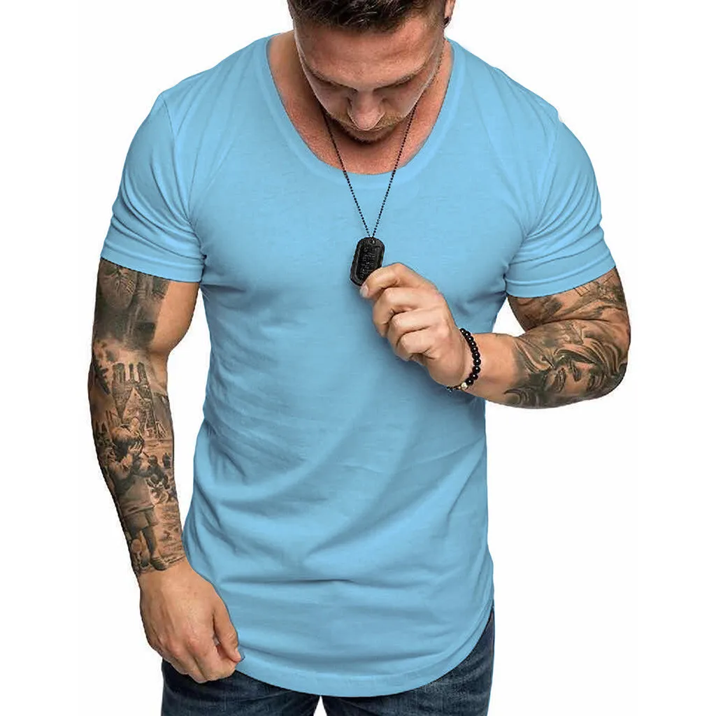 17 цветов футболка для мужчин летом прохладно Slim Fit Повседневное с О-образным вырезом короткий рукав Уличная футболка высоко качественные футболки мужская одежда