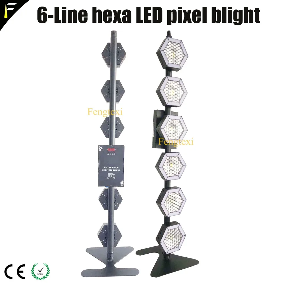 4 шт. 6x100 Вт 6-Line Hexa COB LED RGB/теплый/холодный Солнечный свет сценический задний Pixel