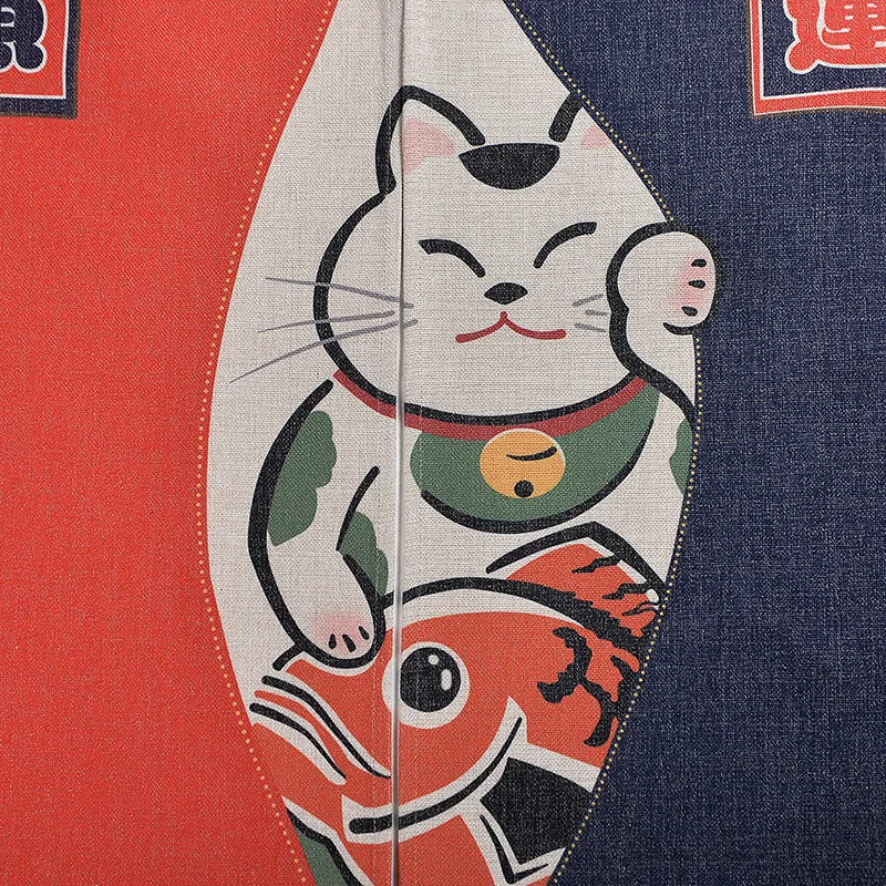 Японская дверная занавеска Lucky Cat декоративная перегородка для ресторана суши