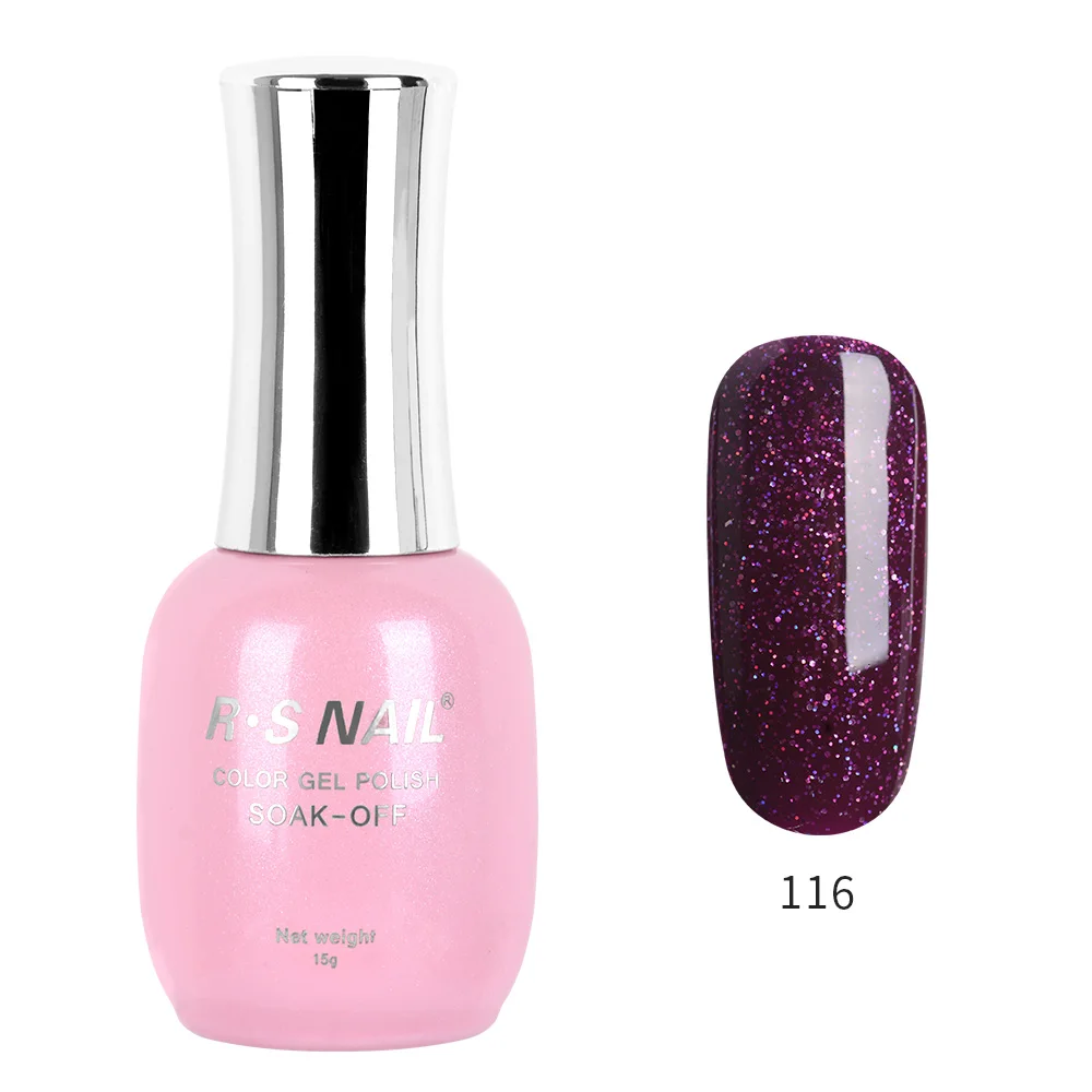 RS Гель-лак для ногтей Seires 120 цветов#061-120 УФ светодиодный Гель-лак Esmalte Permanente Vernis Полупостоянный 15 мл(2 - Цвет: 116