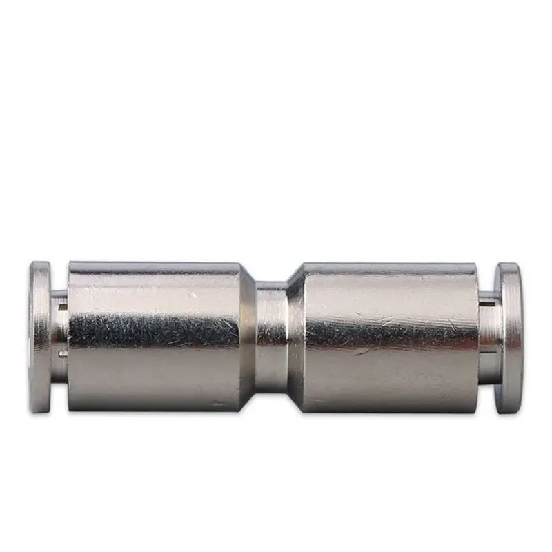 

PG10-8 Pneumatic Air Quick Connector Nickel Plated Brass 10mm to 8mm One Touch Push Straight In Pipe Fitting
