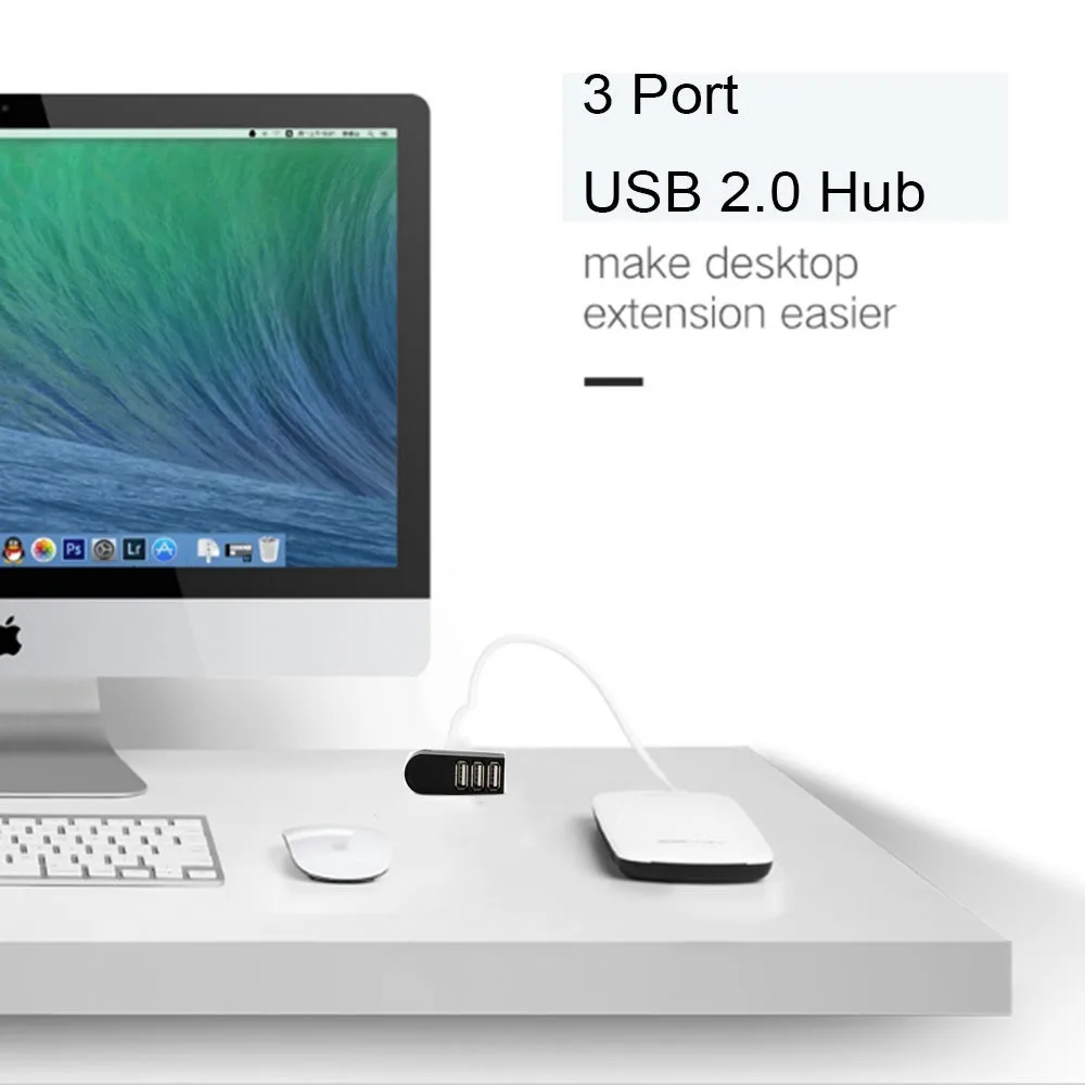 CHYI микро мульти порт Usb 2 0 хаб 3 порта мини вращающийся Usb2.0 способный сплиттер ПК