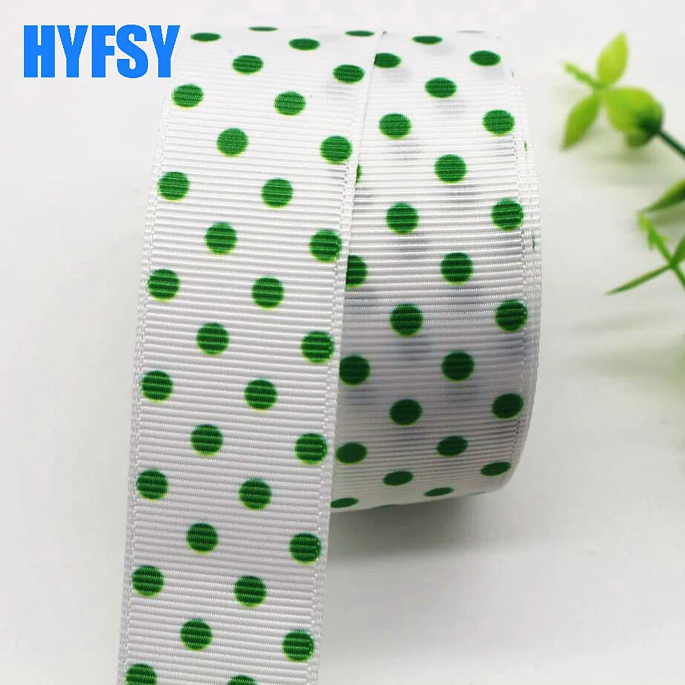 Hyfsy 10057 25 мм белая лента в горошек 10 ярдов подарочная упаковка сделай сам вручную