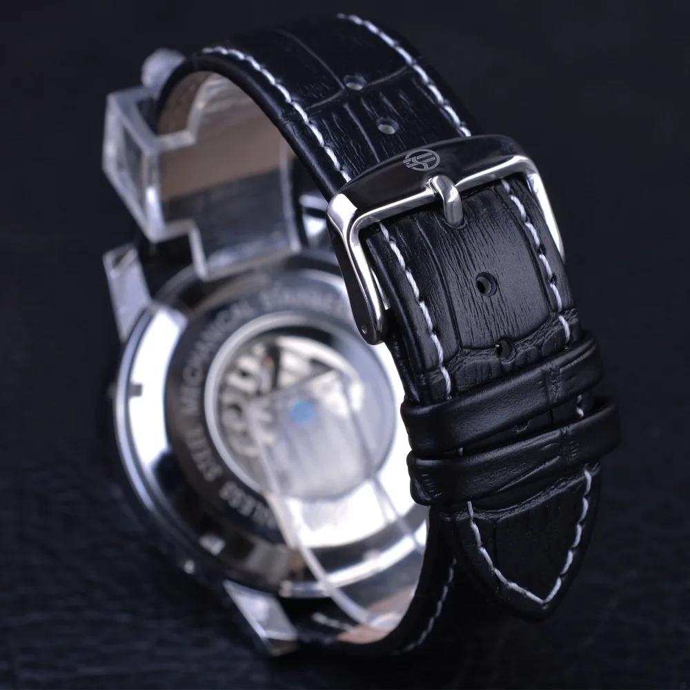 Forsining Мужские часы с 5-стрелочным циферблатом многофункциональные волнистым |