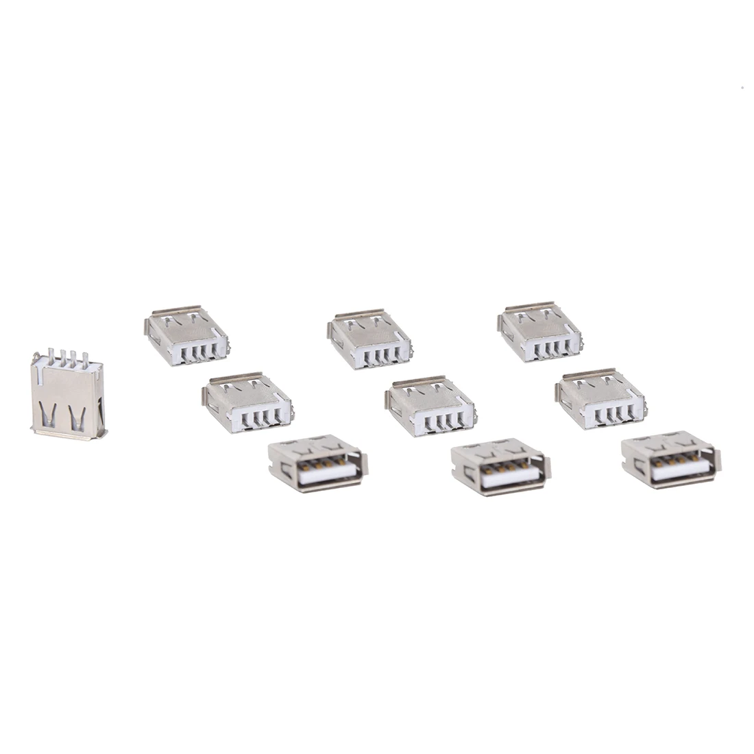 10 шт. прямой припой типа USB A гнездовой разъем