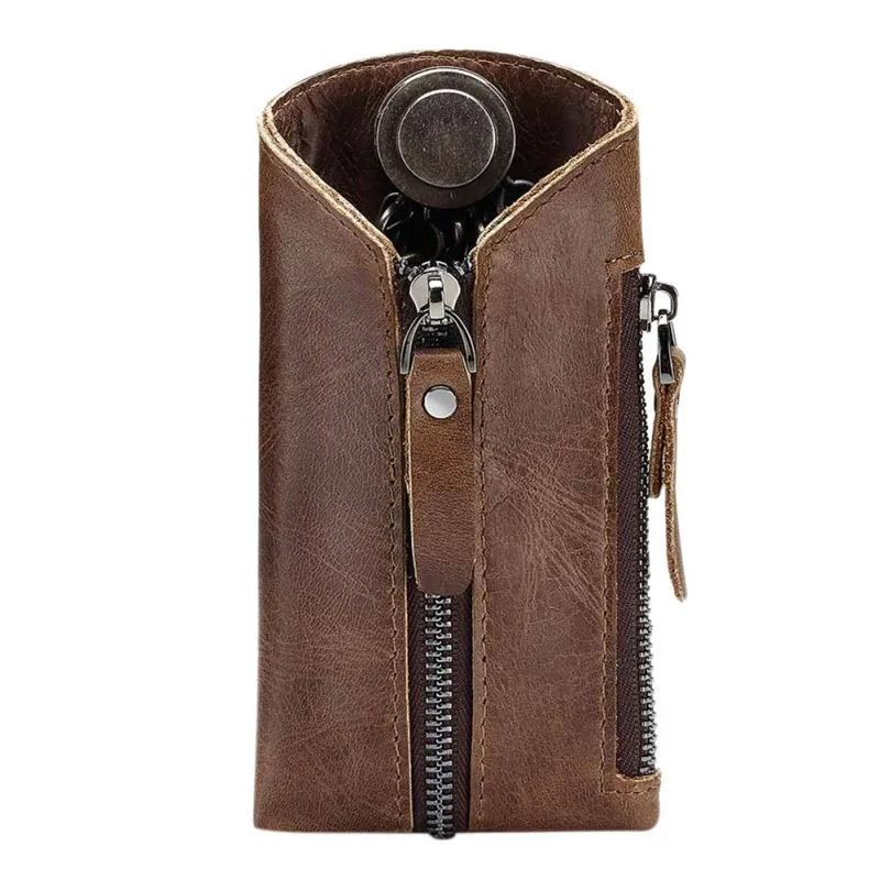 Кожаный Органайзер для ключей кошелек женские чехлы на молнии чехол сумка мужчин