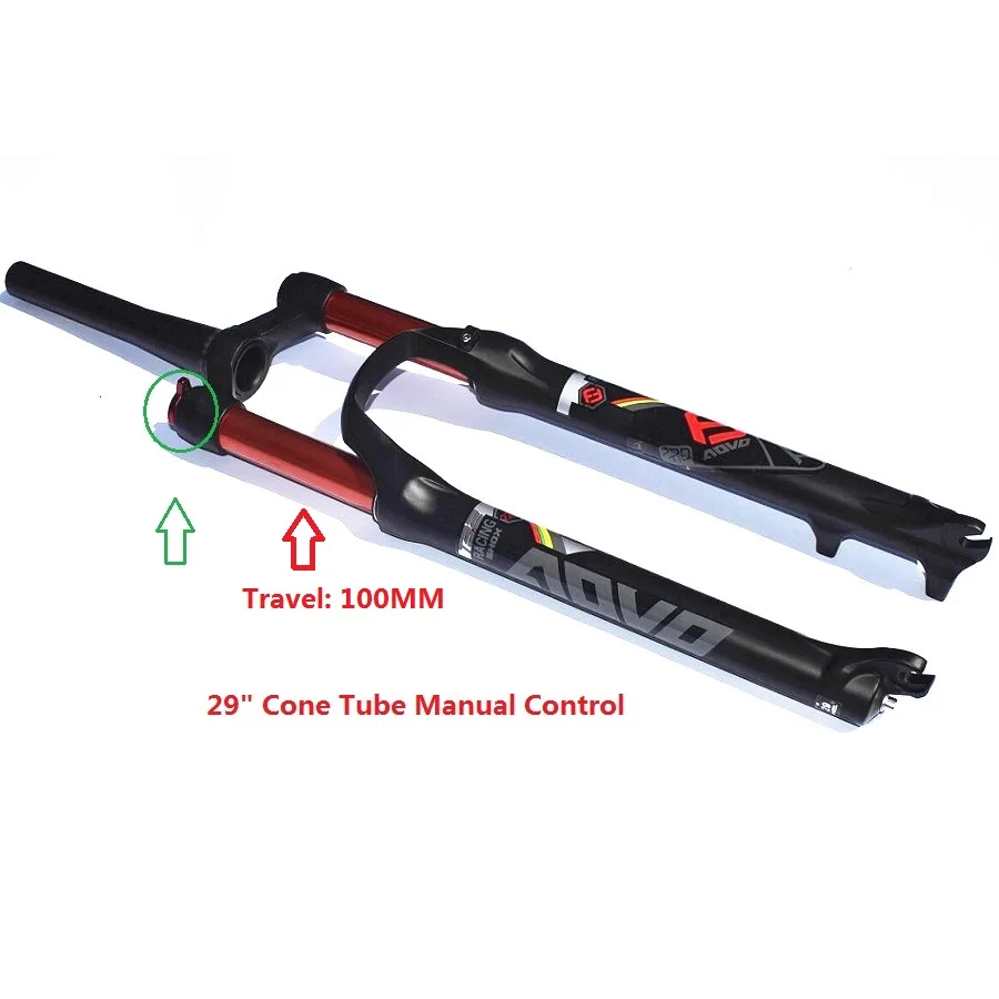 29 MTB амортизирующая Велосипедная вилка для горного велосипеда 1710 г 9x100mmQR двойная регулировка отскока воздуха 26 27,5 29 дюймов 100 120 мм - Цвет: 29