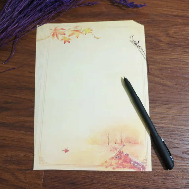 8 шт. Древняя китайская Стиль Винтаж Бланки Скрипки под клен|letterhead|treetree maple |