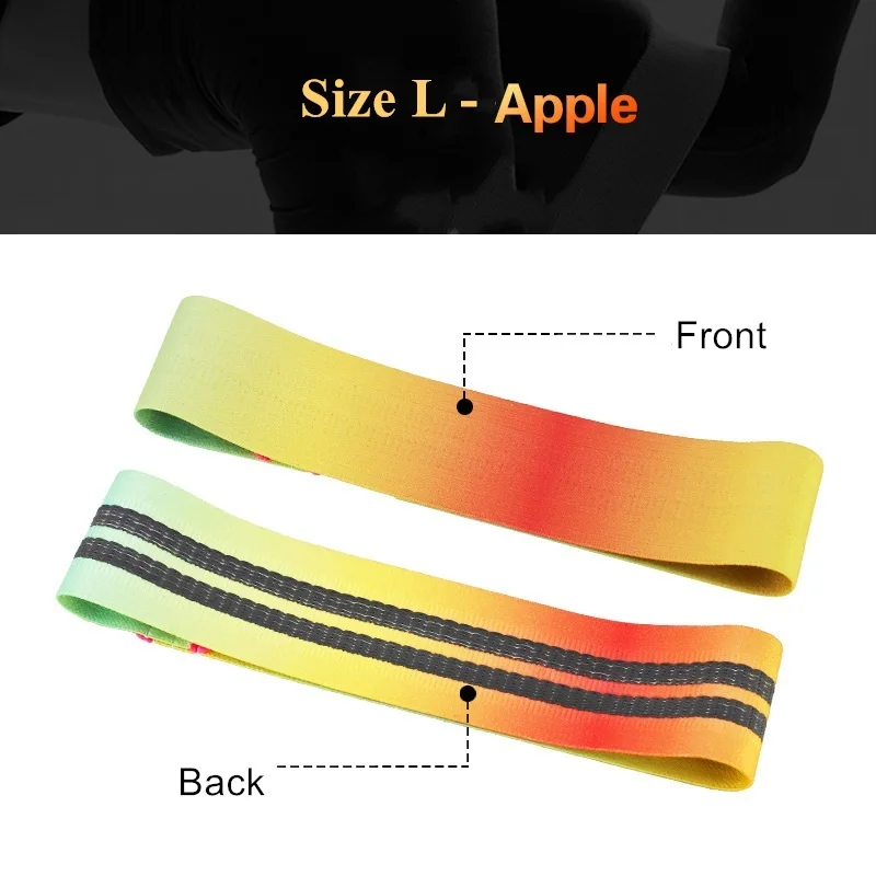 Apple--L Эластичная лента для йоги, Резиновая, для фитнеса, тренировок, для спортзала, Натяжная веревка, для талии, для верхней ноги, для йоги, тянущийся ремень, для бедер, круг, градиентный цвет - Цвет: Apple--L