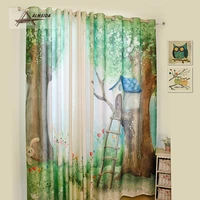 custom made cartoon shading curtain eco friendly digital printing tapeti blackout curtain for kids bedroom window curtains
