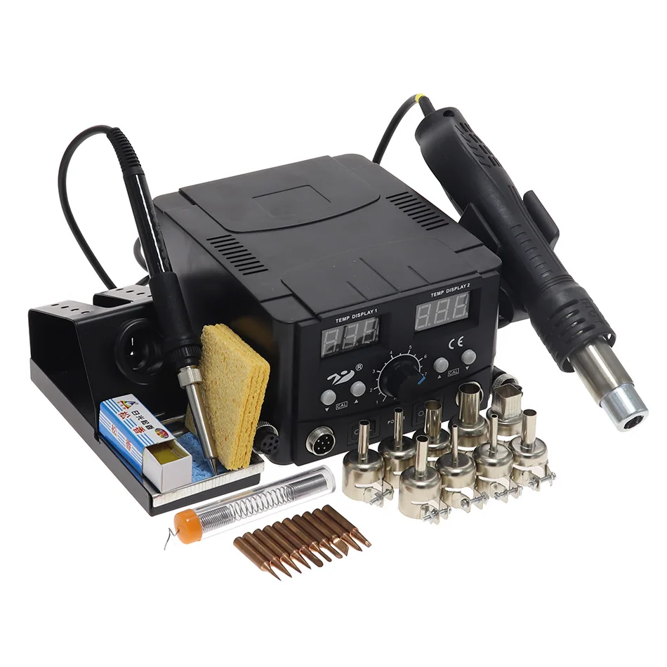YCD-8582D-B YCD 8582D станция для распайки горячего воздуха и Электрический паяльник 2 в 1 паяльная станция BGA инструмент для перезарядки - Цвет: YCD-8582D-B