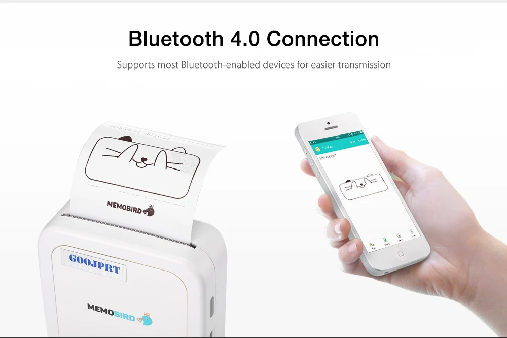 Новейшая модель GOOJPRT G3 MEMOBIRD Мини Bluetooth Бумага для термопринтера фотопринтер с