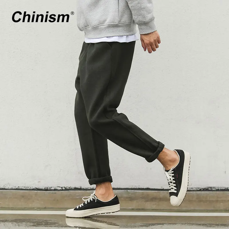 Chinism Военная классический Для мужчин Повседневное брюки шерсть и хлопок s