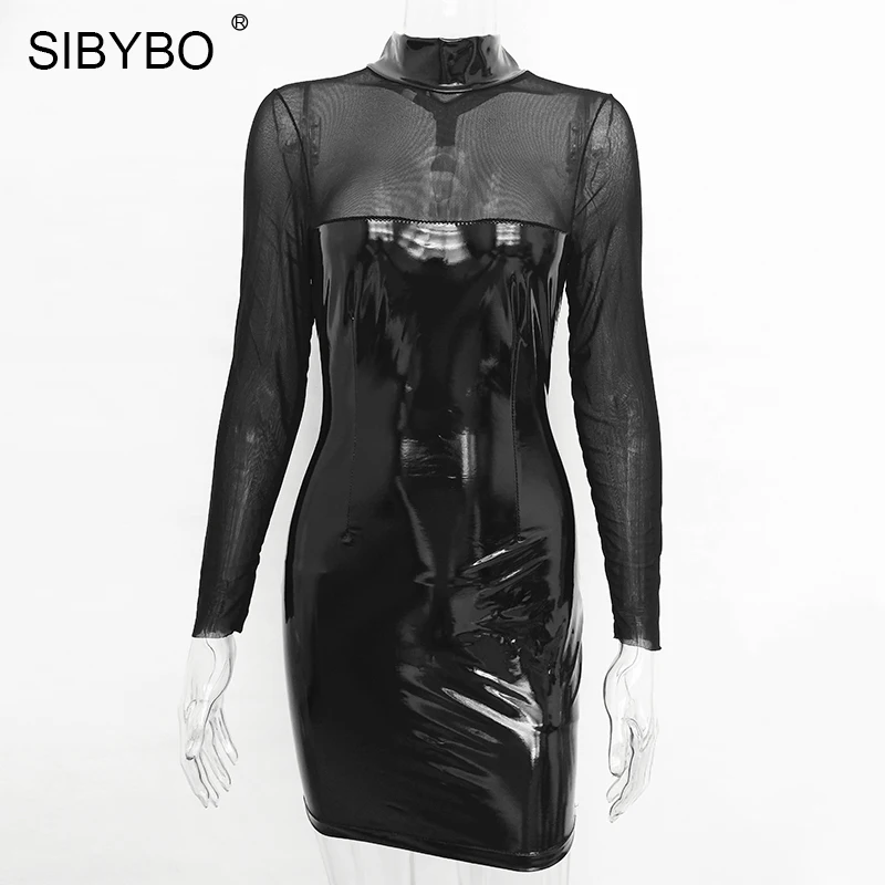 Sibybo/вечерние сетчатые платья с длинными рукавами Модель 2020 года Летнее платье из