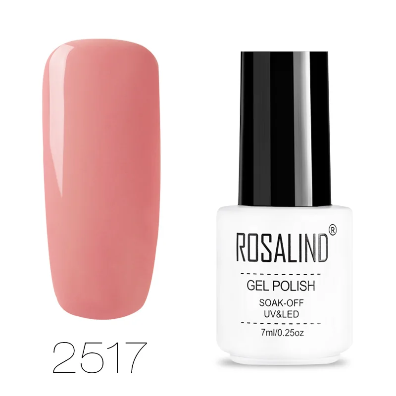 2517 Гель-лак ROSALIND для дизайна ногтей, зеленый гель, лак для ногтей, УФ светодиодный, зеленый цвет, грунтовка, верхнее Базовое покрытие, УФ светодиодный лак для маникюра - Цвет: 2517