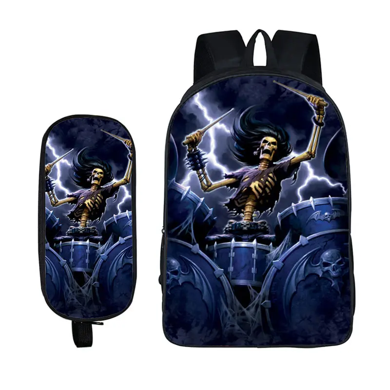 Рюкзак Rock Cold Skull, школьная сумка в стиле аниме, Мультяшные рюкзаки, Детская мода, рюкзак для ноутбука, рюкзак для путешествий для мальчиков-подростков