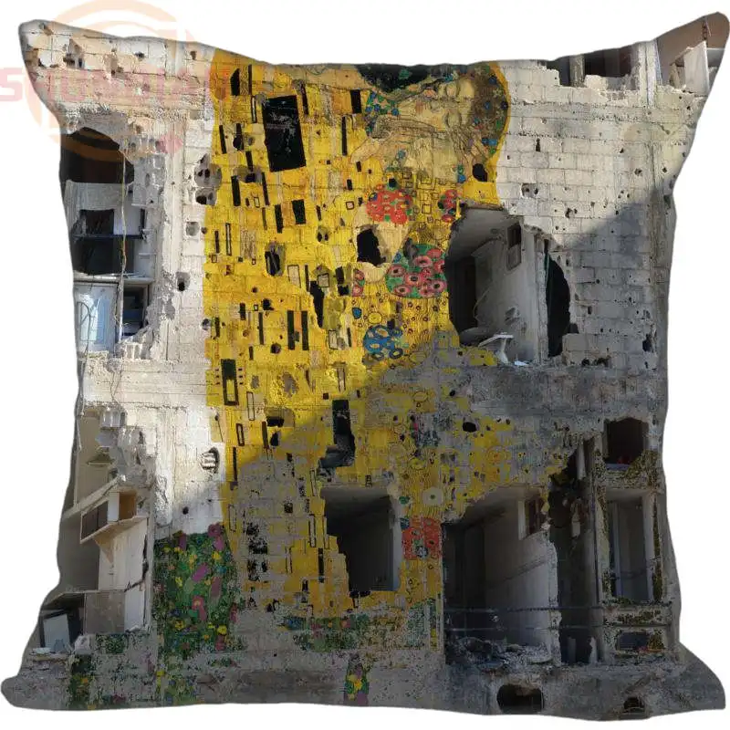 Хит! Чехол для подушки на молнии "Поцелуй Густава Климта" 35x35 см 40x40 см 45x45 см 60x60 см двусторонний чехол для подушки под заказ - Цвет: Pillowcase