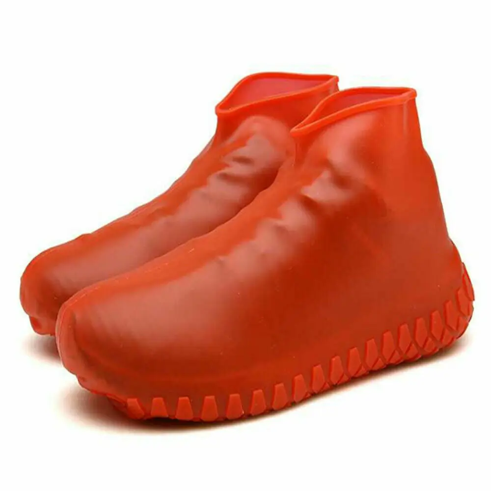 Красный Silicone Waterproof Shoe Cover Outdoor Rainproof Hiking Skid-proof Shoe Covers - Цвет: Красный