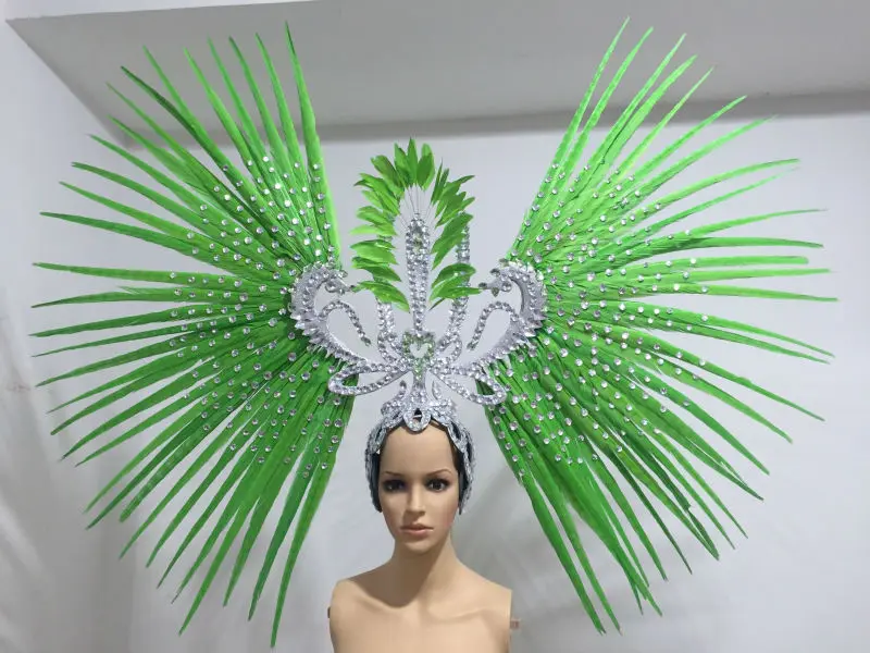 Латинские танцы Самба аксессуары Изысканная мода головной убор перья нежной