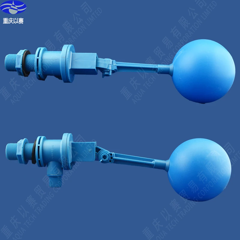 

3/4" plastic float valve, plastic float ball cock, no water hammer. trough valves,floating ball valves