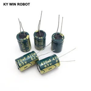 10 шт. алюминиевый электролитический конденсатор 470 мкФ 63 V 13*20 мм frekuasi tinggi радиальный электролитический конденсатор