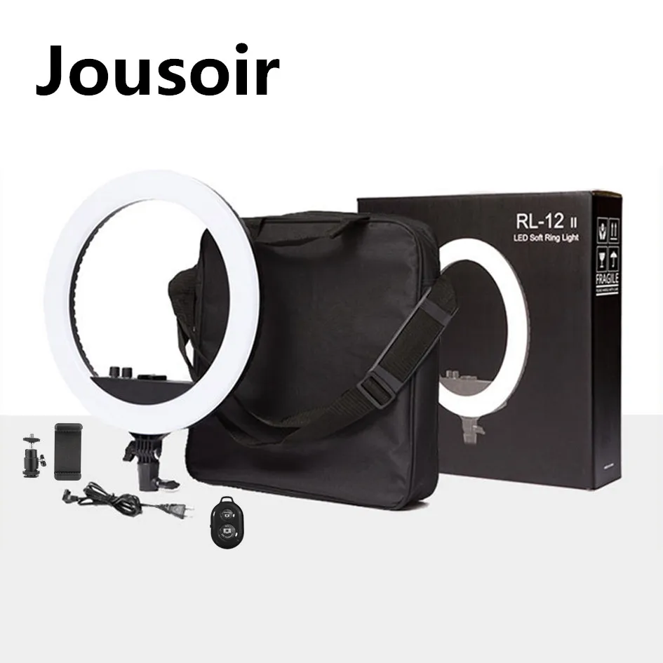 Светодиодный кольцевой светильник с плавным затемнением + Bluetooth-пульт сумка для