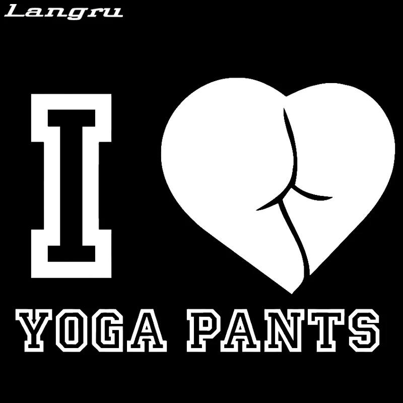 Langru для I Love Yoga штаны с наклейками виниловая наклейка Booty Gym Забавный автомобиль