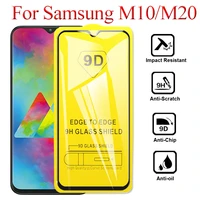 2pcslot 9d full glue cover tempered glass for samsung galaxy m20 m10 m 20 10 full cover screen protector glass film