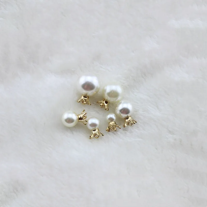 Hot 100pcs/lot ABS Imitation Pearl Bead Pendants Handmade Bracelet Necklace Earrings Clothes Shoes DIY Beads For Jewelry Making | Украшения