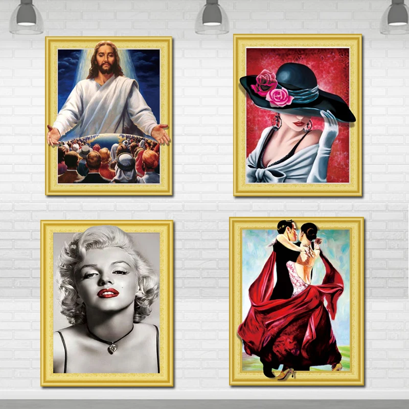 Алмазная вышивка 3D кубизм визуальный эффект шляпа Женская алмазная живопись